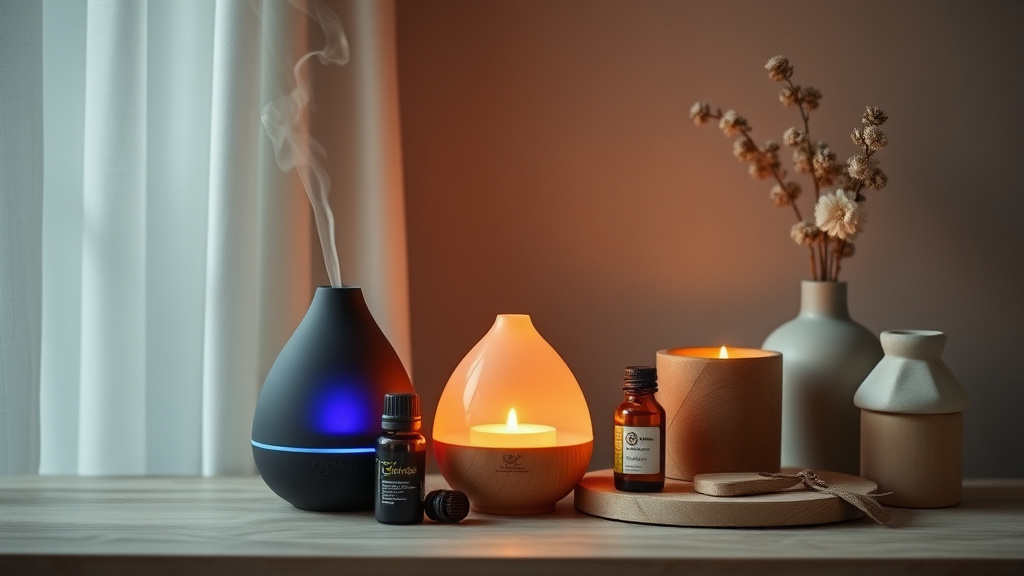 Diffusers, essential-oil hardware, candle-making (non-medical claims).